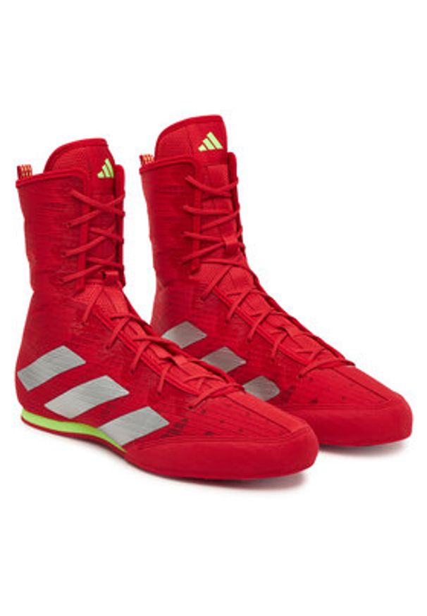 Adidas - adidas Buty bokserskie Box Hog 4 JP9846 Czerwony. Kolor: czerwony. Materiał: materiał