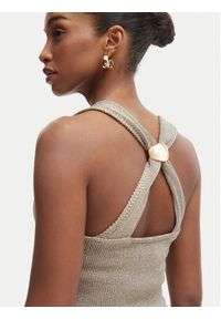 SIMONA CORSELLINI - Simona Corsellini Sukienka dzianinowa P26CPABO0301 Szary Slim Fit. Kolor: szary. Materiał: wiskoza #2