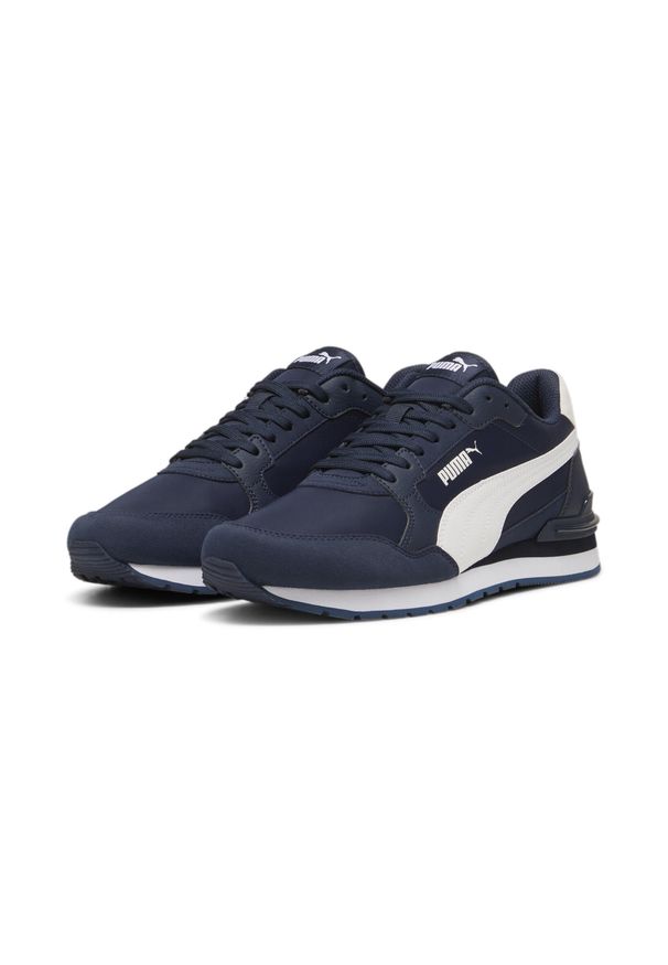 Puma - Sneakersy nylonowe unisex ST Runner v4 PUMA Club Navy White Blue. Kolor: biały, niebieski, wielokolorowy. Materiał: nylon