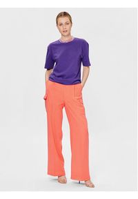Patrizia Pepe T-Shirt 2M4316/J128-M448 Fioletowy Regular Fit. Kolor: fioletowy. Materiał: bawełna #4