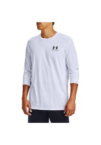 Koszulka z długim rękawem męska Under Armour Sportstyle Left Chest LS. Kolor: biały. Długość rękawa: długi rękaw. Długość: długie