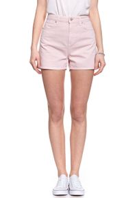 Wrangler - DAMSKIE SPODENKI WRANGLER RETRO BOY SHORT PRETTY PINK W244DM14C 112127930. Stan: podwyższony. Styl: retro #7