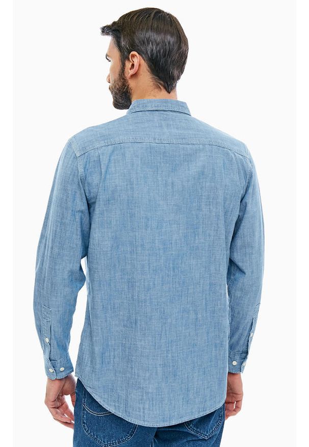 Lee - LEE SEASONAL WORKER SHIRT MĘSKA KOSZULA MATERIAŁOWA WORKWEAR BLUE L67YXQKR 112116975. Materiał: materiał