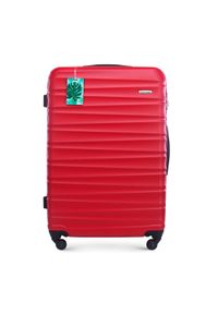 Wittchen - Duża walizka z zawieszką czerwona. Kolor: czerwony. Styl: wakacyjny