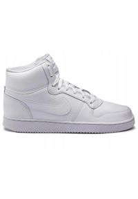 Nike - Buty na co dzień męskie NIKE EBERNON MID wysokie skóra. Okazja: na co dzień. Kolor: biały. Materiał: skóra