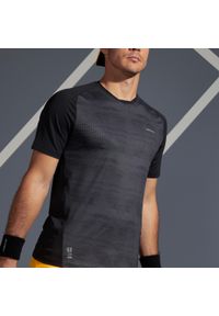 ARTENGO - Koszulka do tenisa męska Artengo TTS500 Dry. Kolor: czarny. Materiał: materiał, poliester, elastan. Sport: tenis