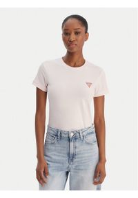 Guess T-Shirt W2YI44 J1314 Różowy Regular Fit. Kolor: różowy. Materiał: bawełna #1