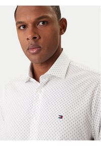 TOMMY HILFIGER - Tommy Hilfiger Koszula MW0MW41660 Biały Slim Fit. Kolor: biały. Materiał: bawełna #4