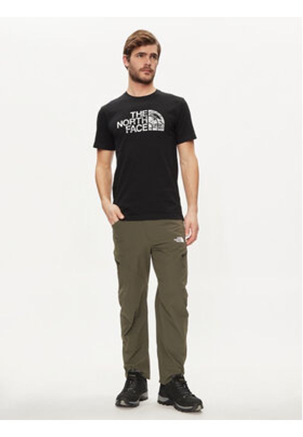 The North Face T-Shirt Woodcut Dome NF0A87NX Czarny Regular Fit. Kolor: czarny. Materiał: bawełna