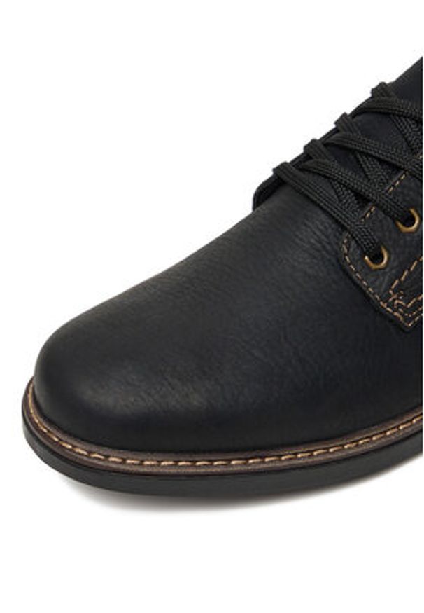 Rieker Półbuty B4610-00 Czarny. Kolor: czarny. Materiał: nubuk, skóra