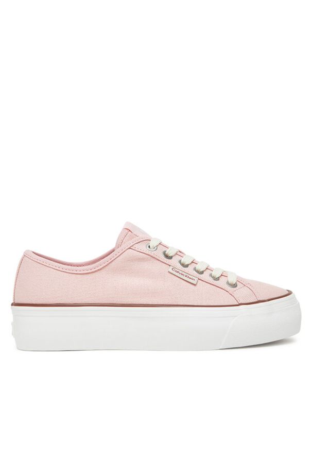 Calvin Klein Jeans Tenisówki Vulc Flatform Ctn Logo Tag YW0YW01838 Różowy. Kolor: różowy. Materiał: materiał