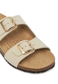 Geox Klapki Brionia D35LSL 00032 C1122 Écru. Materiał: skóra, nubuk #4