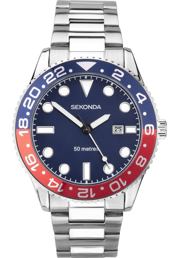 Zegarek Sekonda Zegarek męski Sekonda 30196 srebrny. Kolor: srebrny