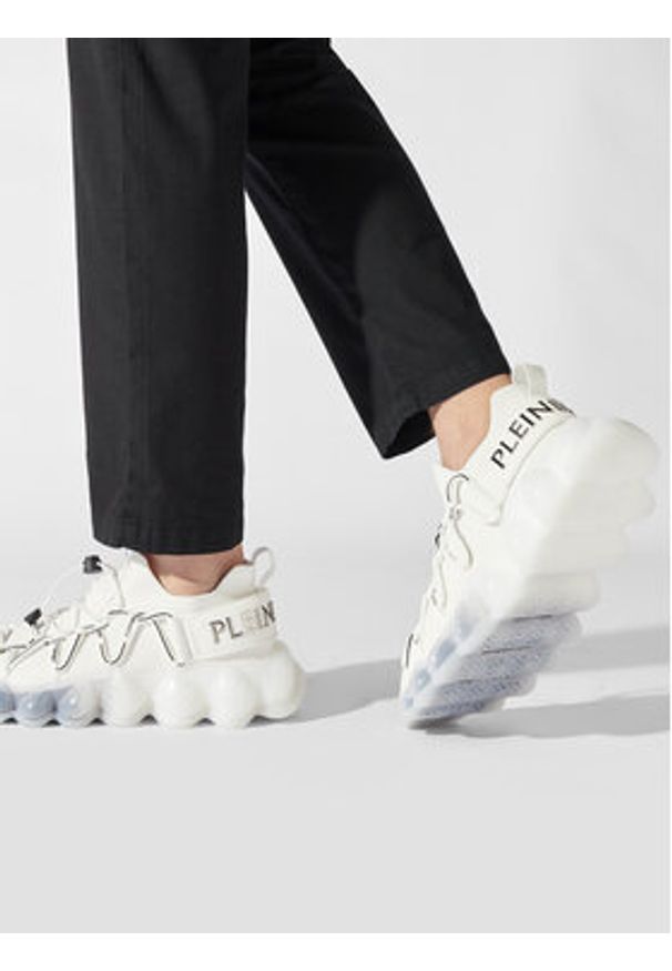 Plein Sport Sneakersy The Bubble Gen.X.02 Tiger SACS USC0432 STE003N Biały. Kolor: biały. Materiał: materiał