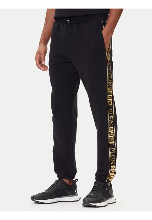 Plein Sport Spodnie dresowe PAEC MJT2602 STE003N Czarny Regular Fit. Kolor: czarny. Materiał: bawełna