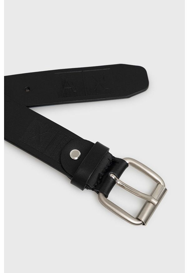 Armani Exchange Pasek męski kolor czarny. Kolor: czarny