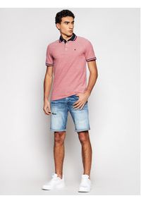 Jack & Jones - Jack&Jones Polo Paulos 12136668 Czerwony Slim Fit. Typ kołnierza: polo. Kolor: czerwony. Materiał: bawełna #4