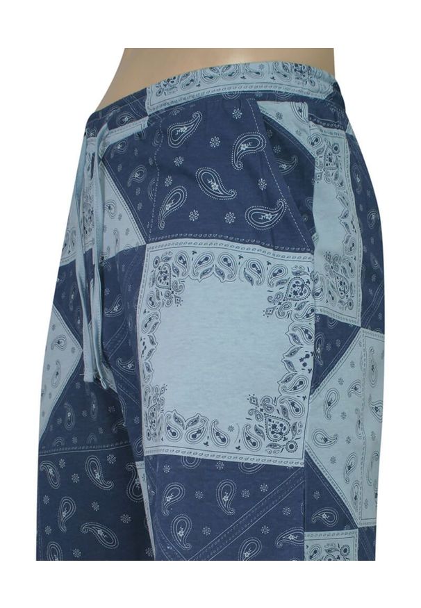 Brave Soul - Piżama Męska, Niebiesko-Granatowa Dwuczęściowa, Bawełniana, Koszulka Krótki Rękaw, Krótkie Spodnie. Kolor: niebieski. Materiał: bawełna. Długość: krótkie