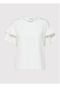 Selected Femme T-Shirt Rylie 16079837 Biały Regular Fit. Kolor: biały. Materiał: bawełna #6