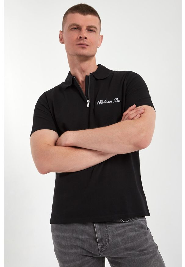 Balmain - Polo męskie BALMAIN. Typ kołnierza: polo