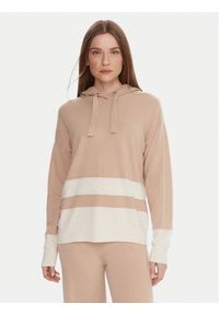 United Colors of Benetton - United Colors Of Benetton Sweter 102HE203V Beżowy Boxy Fit. Kolor: beżowy. Materiał: syntetyk