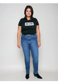 Big-Star - Jeansy damskie z wysokim stanem niebieskie Katrina High Waist 344. Okazja: na co dzień. Stan: podwyższony. Kolor: niebieski. Styl: klasyczny, casual, elegancki #4