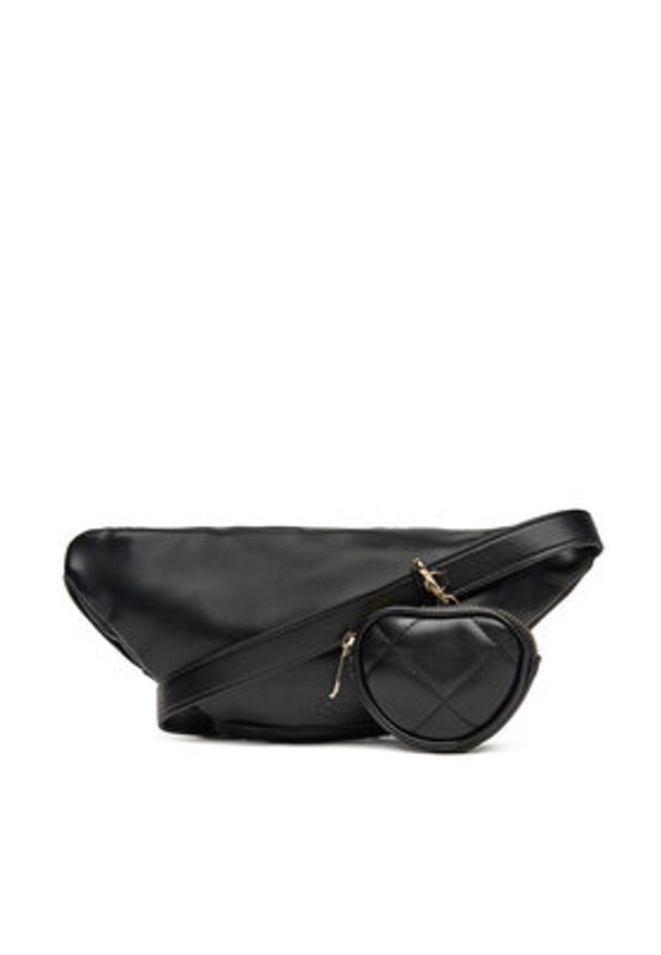 DeeZee Saszetka nerka DZE-S-002-07 Czarny. Kolor: czarny. Materiał: skóra