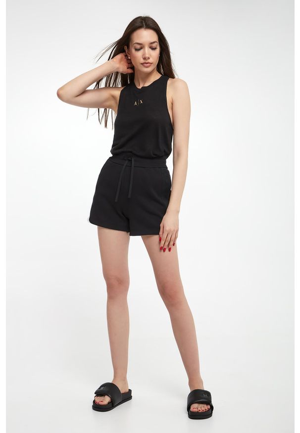 Armani Exchange - Top damski z lnem ARMANI EXCHANGE. Materiał: len