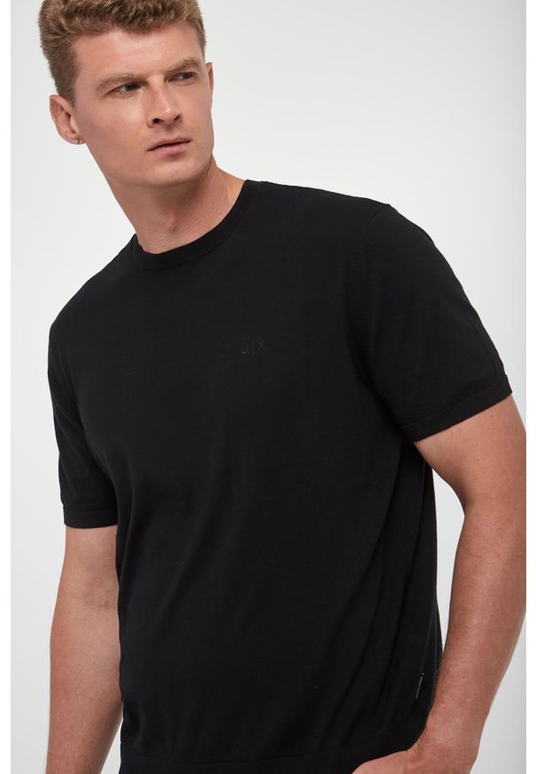 Armani Exchange - T-shirt męski dzianinowy ARMANI EXCHANGE. Materiał: dzianina
