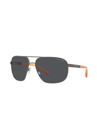 Armani Exchange okulary przeciwsłoneczne męskie kolor szary. Kolor: szary. Materiał: materiał #4