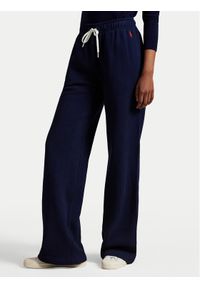 Polo Ralph Lauren Spodnie dresowe 211977959001 Granatowy Wide Leg. Kolor: niebieski. Materiał: bawełna #1