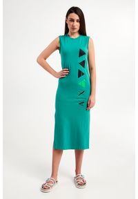 Armani Exchange - Sukienka ARMANI EXCHANGE. Materiał: bawełna. Długość rękawa: na ramiączkach. Wzór: nadruk. Długość: maxi #2