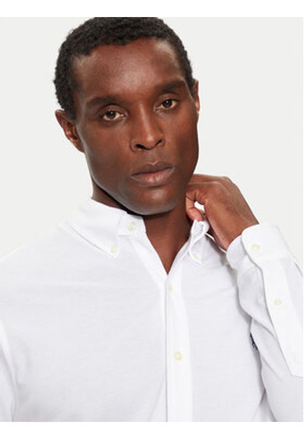 Polo Ralph Lauren Koszula 710654408003 Biały Regular Fit. Typ kołnierza: polo. Kolor: biały. Materiał: bawełna