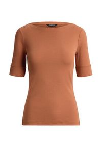 Lauren Ralph Lauren - LAUREN RALPH LAUREN T-Shirt Judy 200654963505 Pomarańczowy Regular Fit. Kolor: pomarańczowy. Materiał: bawełna #3