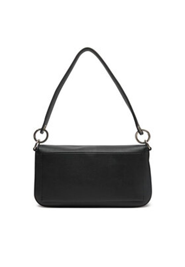 Calvin Klein Jeans Torebka Sculpted Flap Shoulder Pouch LV04K3148G Czarny. Kolor: czarny. Materiał: skórzane