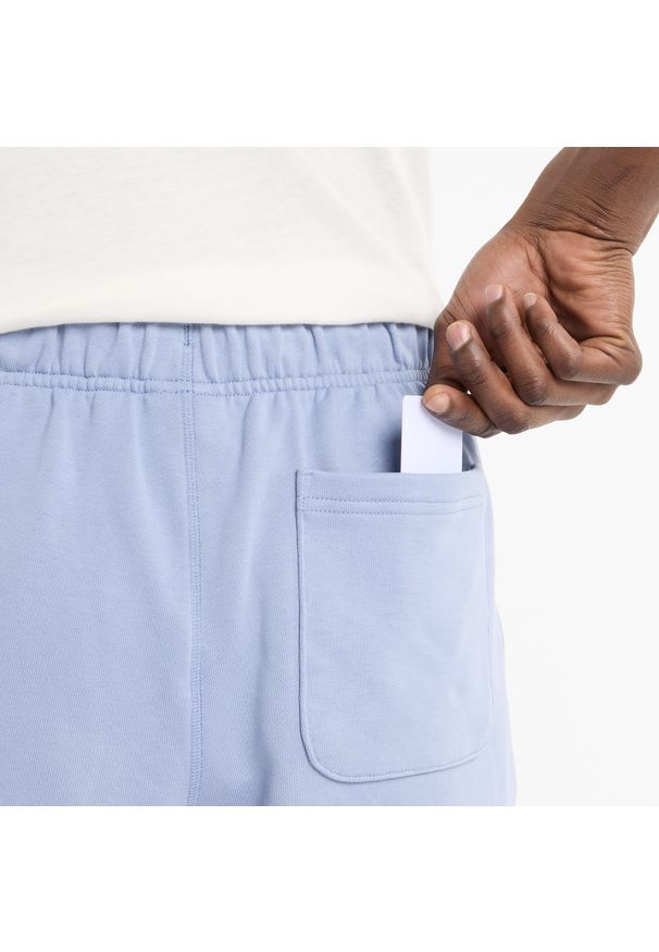 Spodenki męskie New Balance MS41511DUS – niebieskie. Kolor: niebieski. Materiał: dresówka, bawełna