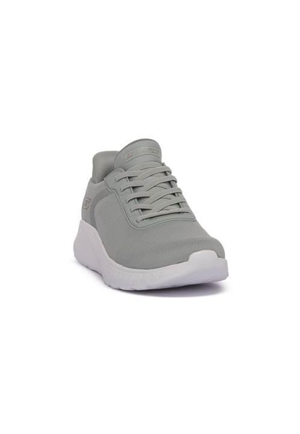 skechers - Buty do chodzenia damskie Skechers Sage Bobs Squad. Kolor: szary. Materiał: materiał, syntetyk. Szerokość cholewki: normalna. Sport: turystyka piesza