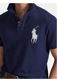 Polo Ralph Lauren Polo 710688969004 Granatowy Custom Slim Fit. Typ kołnierza: polo. Kolor: niebieski. Materiał: bawełna #3
