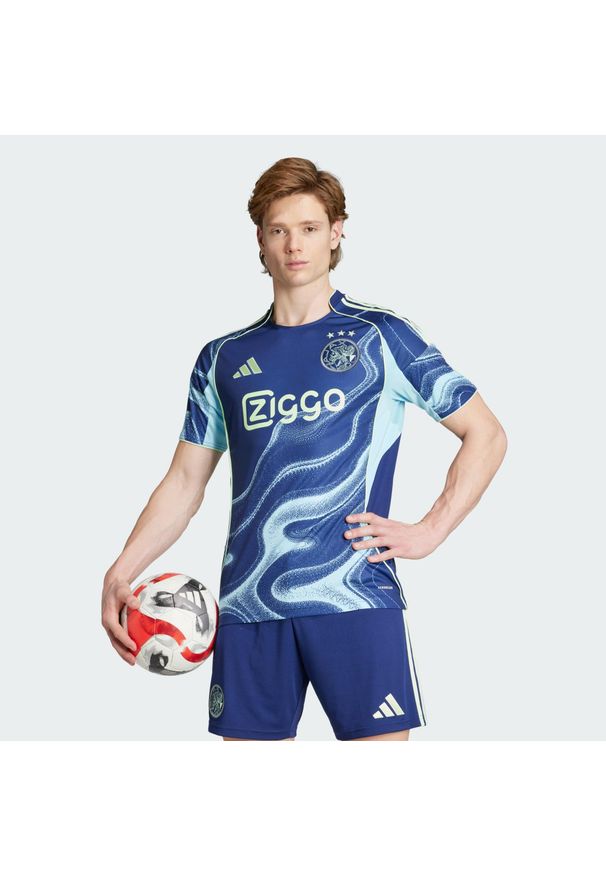 Adidas - Koszulka Ajax Amsterdam 25/26 Away. Kolor: niebieski. Sport: piłka nożna