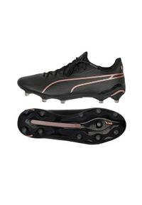 Buty piłkarskie męskie Puma King Ultimate Fg ag. Zapięcie: sznurówki. Kolor: wielokolorowy, czarny, brązowy. Materiał: tkanina, skóra, materiał, syntetyk. Szerokość cholewki: normalna. Sport: piłka nożna
