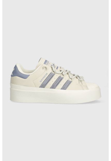 Beżowe sneakersy adidas Originals na platformie, na