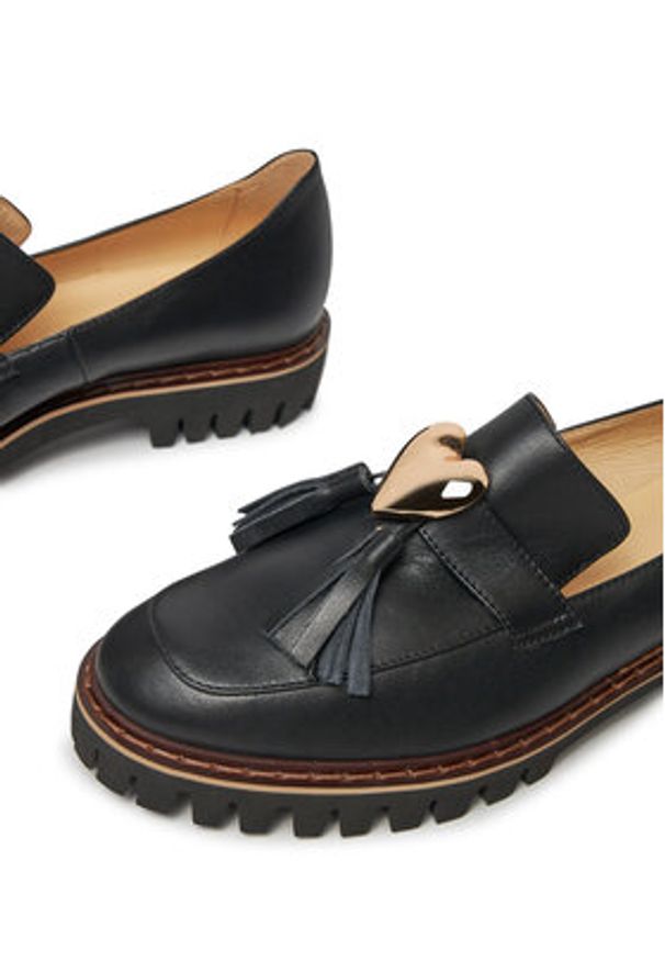 Baldowski Loafersy D04958-DIAN-002 Czarny. Kolor: czarny. Materiał: skóra