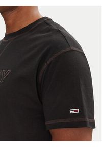 Tommy Jeans T-Shirt Tonal Crest DM0DM20805 Czarny Relaxed Fit. Kolor: czarny. Materiał: bawełna