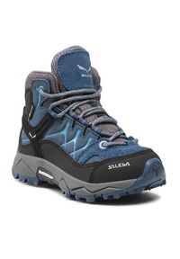 Salewa Trekkingi Jr Alp Trainer Mid Gtx GORE-TEX 64010-0365 Niebieski. Kolor: niebieski. Materiał: skóra. Technologia: Gore-Tex. Sport: turystyka piesza