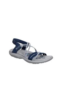 skechers - Sandália desportiva para caminhadas Mulher REGGAE SLIM- TAKES TWO. Marinho. Kolor: wielokolorowy, niebieski, szary