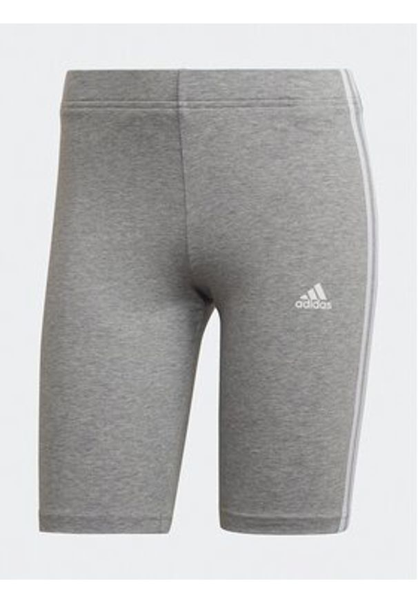 Adidas - adidas Szorty sportowe Essentials 3-Stripes Bike Shorts HF5956 Szary. Kolor: szary. Materiał: bawełna