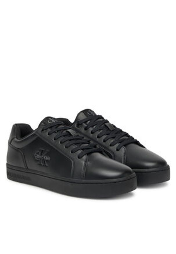 Calvin Klein Jeans Sneakersy Classic Cupsole Mono Lth YM0YM01369 Czarny. Kolor: czarny. Materiał: skóra