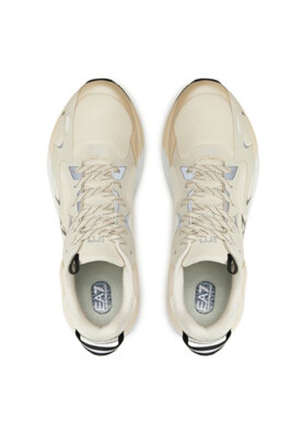 EA7 Emporio Armani Sneakersy X8X156 XK360 U064 Écru. Kolor: kremowy. Materiał: materiał