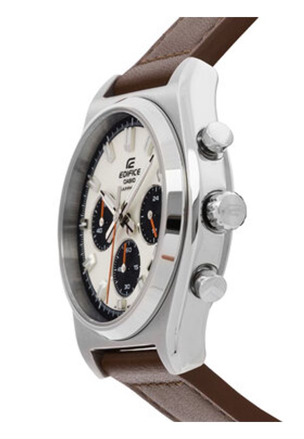 Casio Zegarek Edifice EFB-730L-7AVUEF Srebrny. Kolor: srebrny. Materiał: skóra
