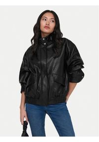 only - ONLY Kurtka z imitacji skóry Julia 15373024 Czarny Loose Fit. Kolor: czarny. Materiał: skóra #1